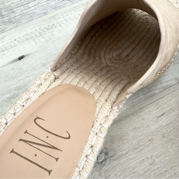 INC Beige Platform Scalloped Camile Wedge Espadrille Sandals - Picture 2 of 8